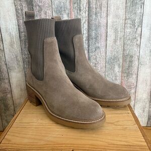 Steve Madden Taupe Suede Ankle Booties